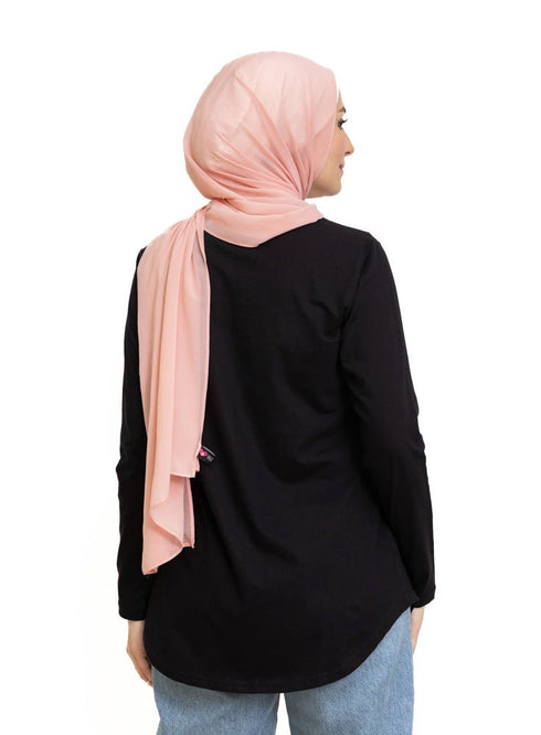 Black Printed Long - Sleeve Design 2 - Khotwh